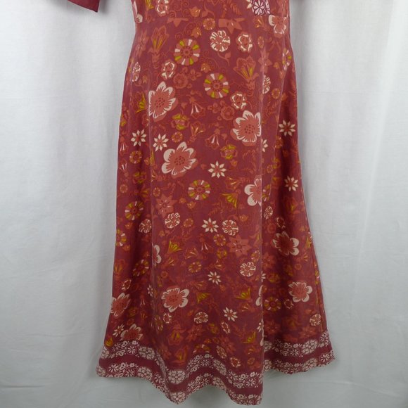 Isabella Bird Silk Fit And Flare Dress Size 8P - Picture 6 of 9